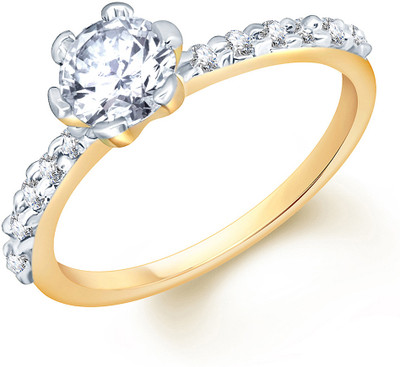 

Sukkhi Ritzzy Alloy Cubic Zirconia Gold-plated, Rhodium Plated Ring, Gold;white