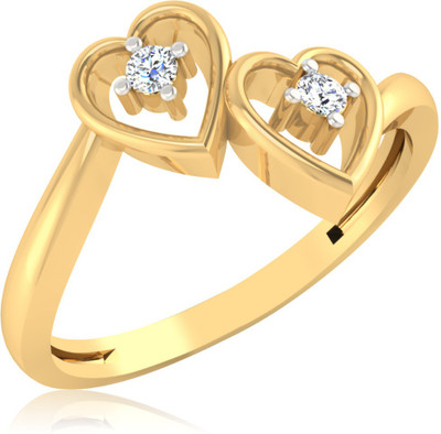 36% OFF on IskiUski Effulgence Sterling Silver Diamond Gold Plated Ring