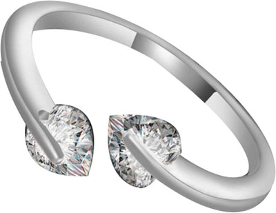 Karatcart Zinc Crystal Platinum Plated Ring