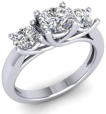 

ICR Jewels Sterling Silver Cubic Zirconia Sterling Silver Plated Ring, White