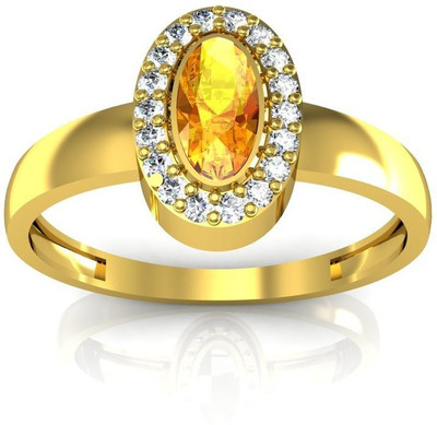 

AG Jewellery Kerala Sterling Silver Diamond Ring, Yellow