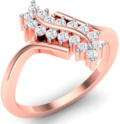 30% OFF on Theme Jewels Casual LR-0055, Certified Real Diamond & 14Kt Hallmarked Pink 14kt Diamond Yellow Gold ring