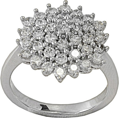 10% OFF on Missori Modern Indian R8 Sterling Silver Cubic Zirconia Rhodium Plated Ring