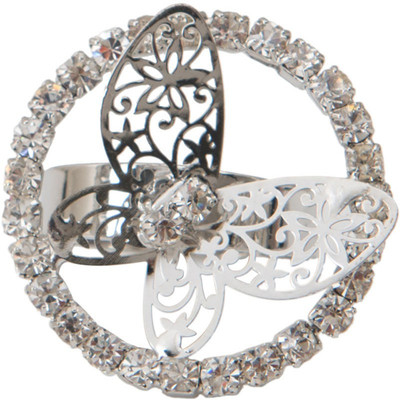 

Taj Pearl Designer Alloy Ring, Silver