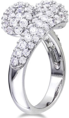 

Kiara Jewellery Sneha Sterling Silver Swarovski Zirconia Gold-plated Plated Ring