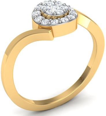 30% OFF on Theme Jewels Casual LR-0060, Certified Real Diamond & 18Kt Hallmarked Yellow 18kt Diamond Yellow Gold ring