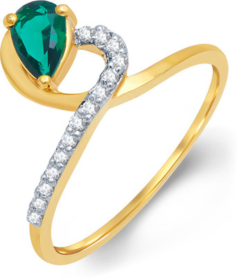 

Tarama Sterling Silver Swarovski Zirconia Gold-plated Plated Ring, Yellow