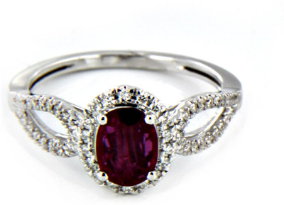 

Anopchand Tilokchand Jewellers Silver Cubic Zirconia Gold-plated Plated Ring, Platinum
