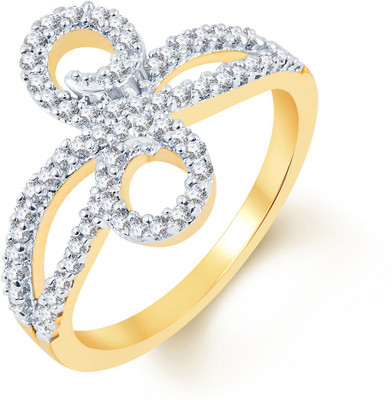 

Sukkhi Enchanting Alloy Cubic Zirconia Gold-plated, Rhodium Plated Ring, Gold;white