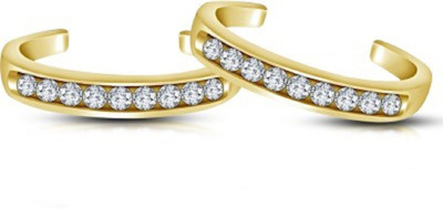 

Vorra Fashion Shinny New Design Sterling Silver Cubic Zirconia Gold-plated Plated Toe Ring, Yellow