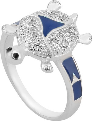 

Jewel99 Tortoise Sterling Silver Swarovski Zirconia Platinum Plated Ring