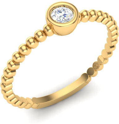 29% OFF on Theme Jewels Solitaire LR-0004, Certified Real & 18Kt Hallmarked Yellow 18kt Diamond Yellow Gold ring