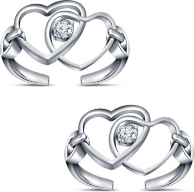 

Vorra Fashion Sterling Silver Cubic Zirconia Platinum Plated Toe Ring