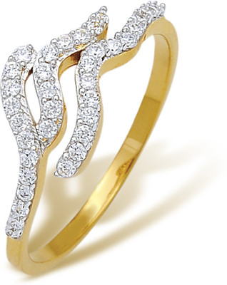 5% OFF on Ishtaa 18kt Cubic Zirconia Yellow Gold ring