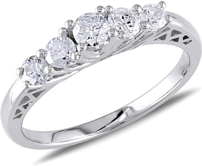 

Kiara Jewellery Silver Cubic Zirconia Rhodium Plated Ring