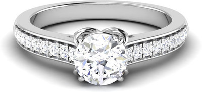 

Kiara Jewellery Silver Cubic Zirconia Rhodium Plated Ring, White