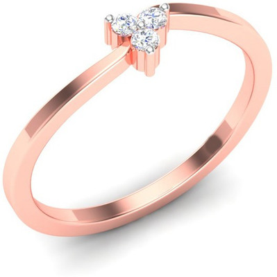 

Kataria Jewellers The Alyson American Diamond 92.5 BIS Hallmarked Silver Ring, Pink