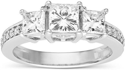 

Kiara Jewellery Sandhya Sterling Silver Swarovski Zirconia Gold-plated Plated Ring