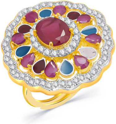 

Sukkhi Alloy Gold-plated Plated Ring, Gold;white