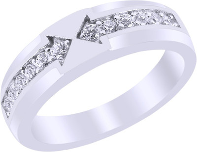 

Elotic Silver Cubic Zirconia Rhodium Plated Ring, White