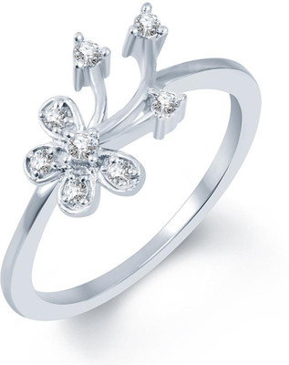 

Sukkhi Triangular Alloy Cubic Zirconia Rhodium Plated Ring, White