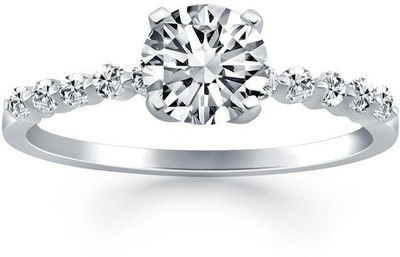 

Kiara Jewellery Sterling Silver Swarovski Zirconia Rhodium Plated Ring, White