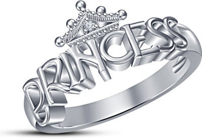 

Vorra Fashion Princess Crown Sterling Silver Cubic Zirconia Platinum Plated Ring