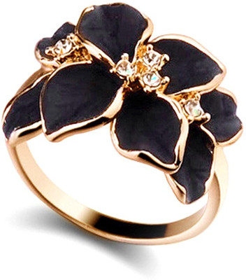 University Trendz UNIV_R003 Alloy Crystal Gold Plated Ring