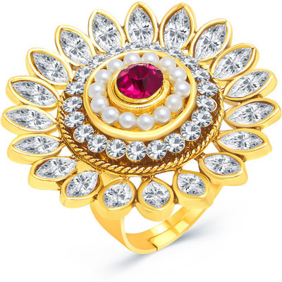 

Sukkhi Shimmering Alloy Gold-plated Plated Ring