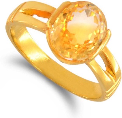 SMS Retail 10.25 Ratti Stone Sapphire Copper Plated Ring at flipkart