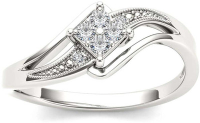 

Kiara Jewellery Silver Cubic Zirconia Rhodium Plated Ring