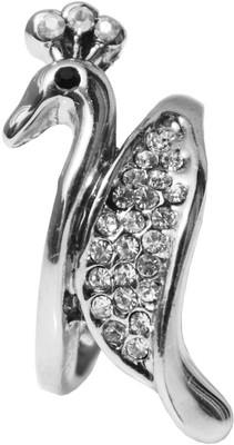 

Girlz! Alloy, Metal, Crystal Ring, Silver;white