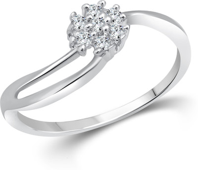 VIGHNAHARTA Alloy Cubic Zirconia Rhodium Plated Ring