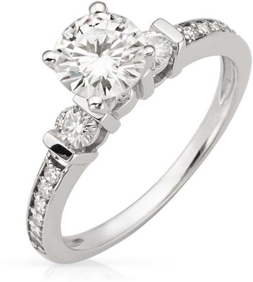 

Kiara Jewellery Sterling Silver Swarovski Zirconia Rhodium Plated Ring, White