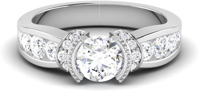 

Kiara Jewellery Silver Cubic Zirconia Rhodium Plated Ring, White