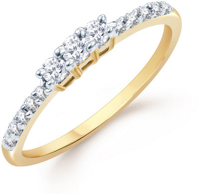 

Sukkhi Sublime Alloy Cubic Zirconia Gold-plated, Rhodium Plated Ring, Gold;white