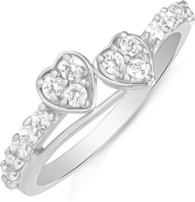 58% OFF on Mahi Splendid Alloy, Brass Cubic Zirconia Rhodium Plated Ring