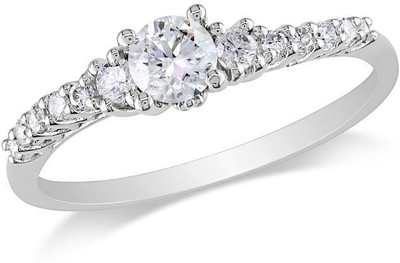 

Kiara Jewellery Sadhana Sterling Silver Swarovski Zirconia Gold-plated Plated Ring