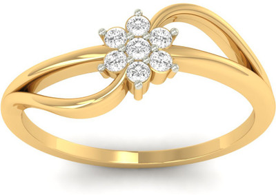 

Jewels5 Marigold 14kt Diamond Yellow Gold ring(Rhodium Plated)