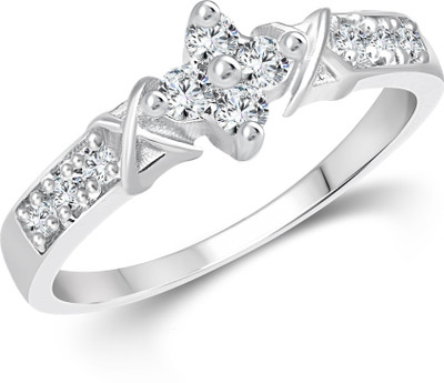 

Vighnaharta Beauty Desire Alloy Cubic Zirconia Gold-plated Plated Ring, Silver;white