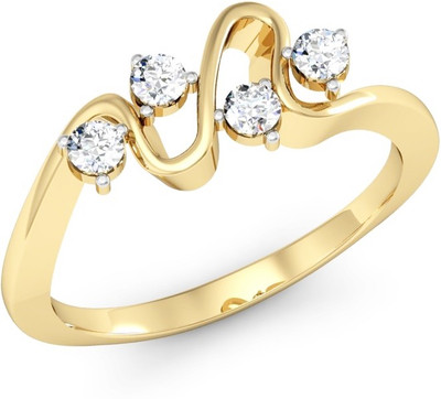 

Vachya Glory 14kt Diamond Yellow Gold ring(Yellow Gold Plated)