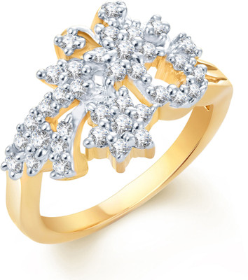 

Sukkhi Modern Alloy Cubic Zirconia Gold-plated, Rhodium Plated Ring, Gold;white