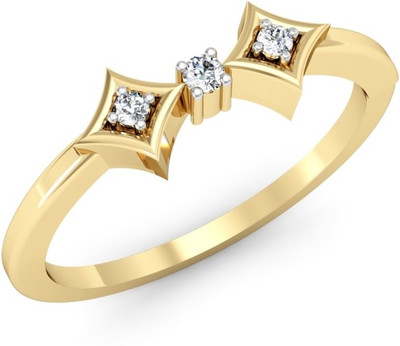 

Kataria Jewellers The Elicia American Diamond 92.5 BIS Hallmarked Silver Ring, Yellow