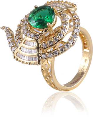 

Jisha Cocktail Inspiration 14kt Diamond, Emerald Yellow Gold ring