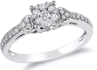 

Kiara Jewellery Sterling Silver Swarovski Zirconia Rhodium Plated Ring, White