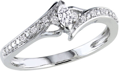 

Kiara Jewellery Silver Cubic Zirconia Rhodium Plated Ring