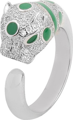 

Jewel99 Panther Sterling Silver Swarovski Zirconia Platinum Plated Ring