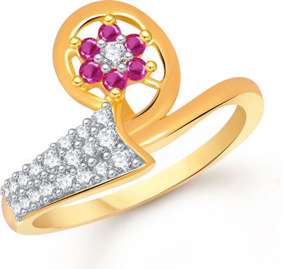 

Meenaz Exclusive Forever Ruby White Gold And RhodiumFR313_12 Alloy Ring