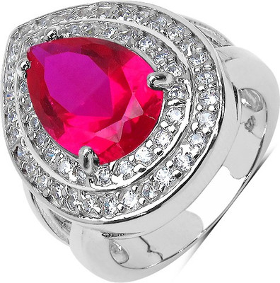

Johareez Sterling Silver Cubic Zirconia Sterling Silver Plated Ring, Pink