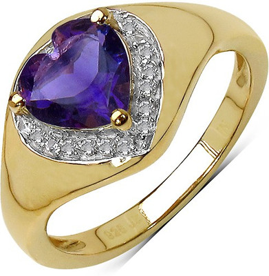 

Johareez Sterling Silver Amethyst Sterling Silver Plated Ring, Purple
